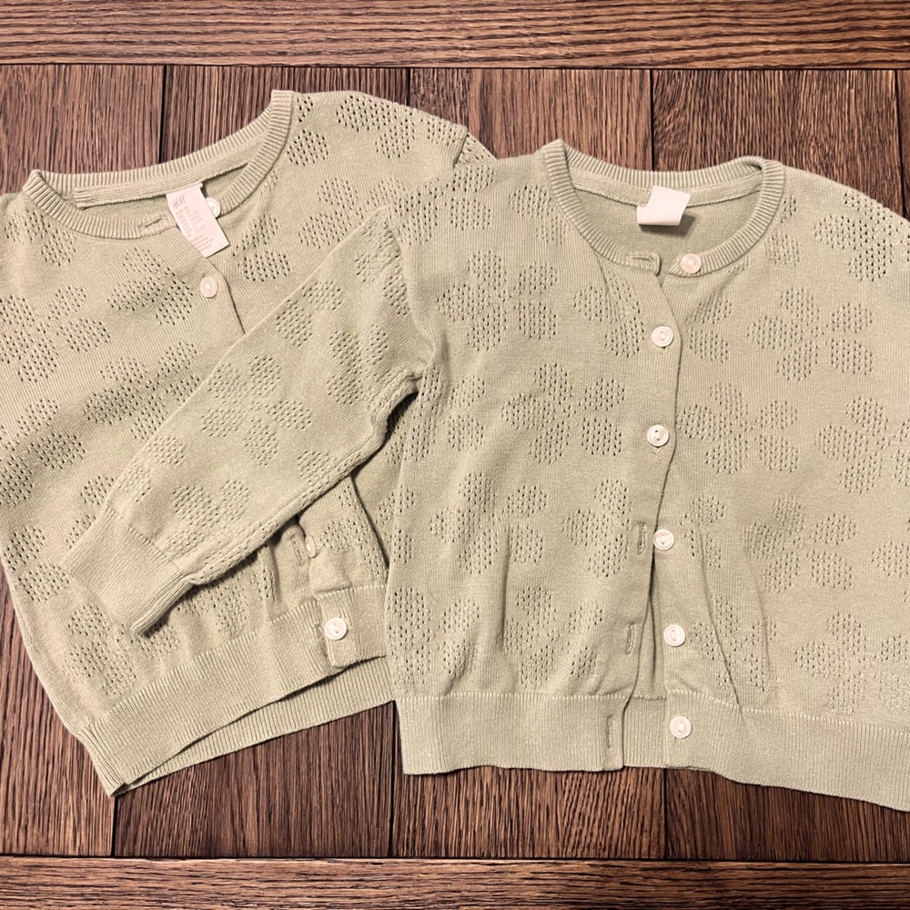 H&M Toddler Light Green Cardigans 2T